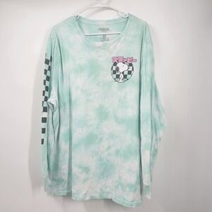 Peanuts men's Size Xl  long sleeve T-shirt  tie-dye design, a graphic of Snoopy